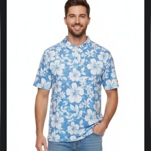 Men’s YATTA GOLF Polo Short Sleeve Shirt Floral Polyester Spandex Size XXL